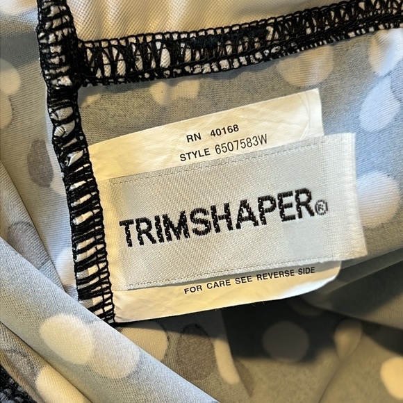 Trimshaper Womens Polka Dot One Piece Swimsuit Size 18W - Picture 11 of 13